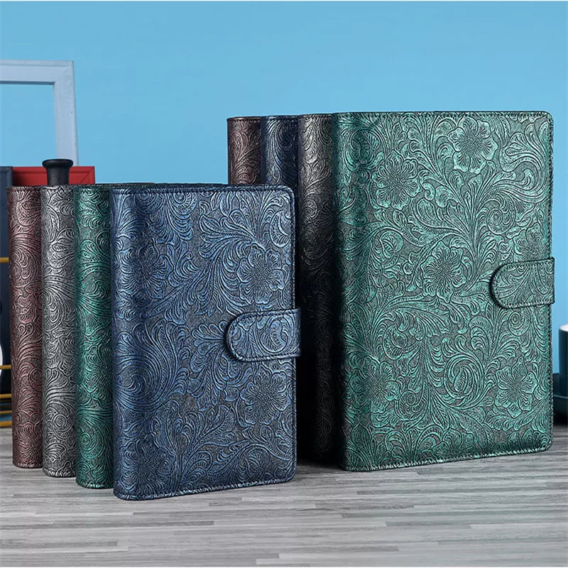 Vintage Embossed Leather Notebook Cover