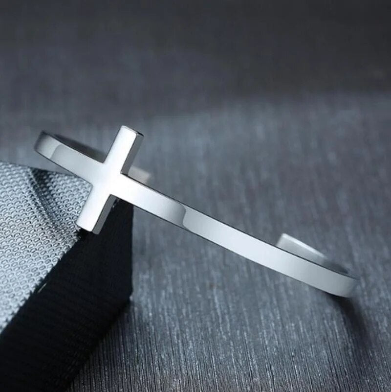 Christian Jesus Cross Cuff Bracelet