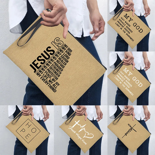 Jesus Is My God King Everything Zipper Cosmetic Bag